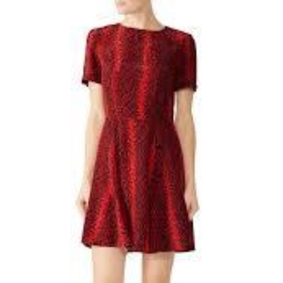 Kooples red and black silk snakeskin dress - Picture 6 of 6
